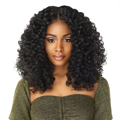 Sensationnel Curly Hair HD Lace Front Wig, Butta Lace Unit 5, Synthetic Fashion Accessory Hair Extension, Synthetic Wigs, T4/Wine