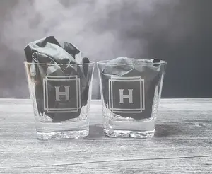 Custom Etched Whiskey Glasses