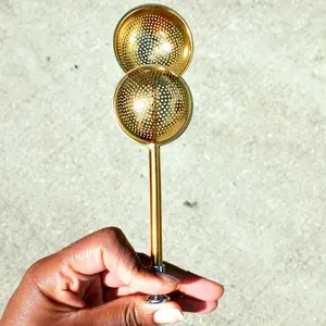 Ball Drop Tea Infuser Steel Gold