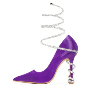 Purple Heels | Purple Satin Pump - Desire