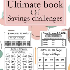 Ultimate Savings Challenges Notebook: 120 Pages with 30 Pages for 52-Week, $10,000, $500/30 Days, Savings Bingo, and 13-Week Challenges - Office Stationery & Supplies