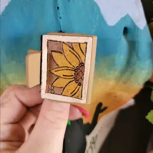 Mini yellow Sunflower clip
