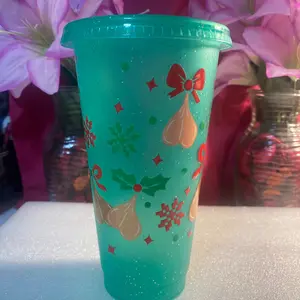Christmas cup Decoration glitter cup