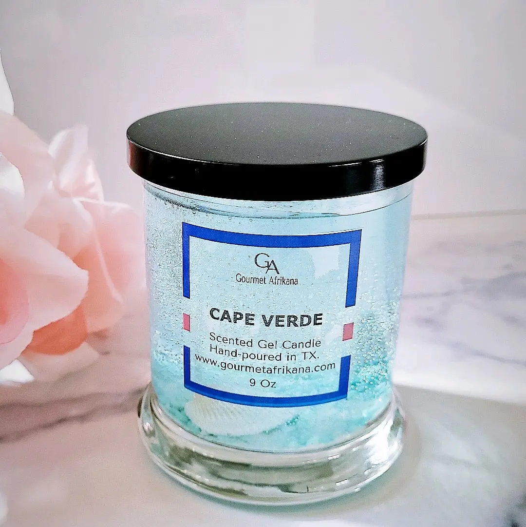Cape Verde Gel Candle | Scented Gel Candle | Champagne Jelly Candle | Handmade Gel Candle | 95 Hours Burn Time | Champagne scented Gel Candle Smokless Bedroom Sleep-helping
