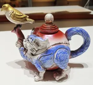 Crazy Cat Teapot Sculpture
