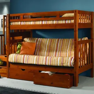Tall Twin over Full Futon Mission Honey Stairway Bunk Bed