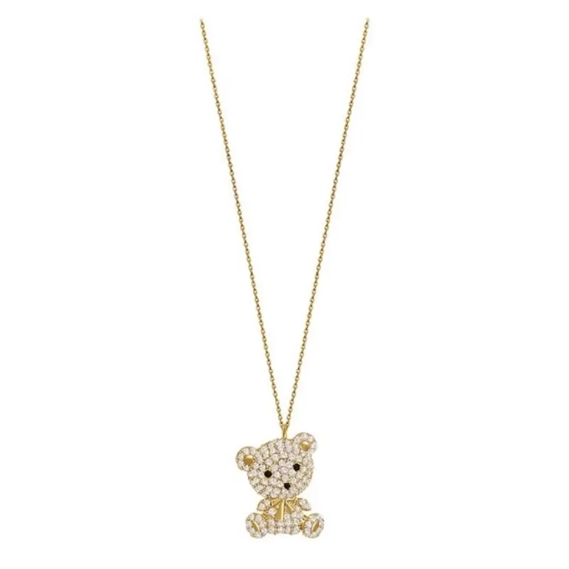 Cute Teddy Bear Pendant Necklace for Women