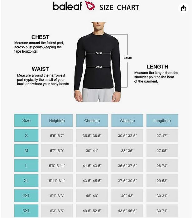 baleaf Men's Fleece Thermal Long Sleeve Shirt Cold Weather Workout Tops Moisture Wicking Running Shirt