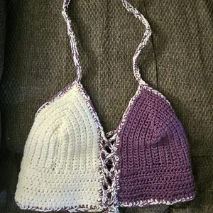 crochet corset adjustable crop top